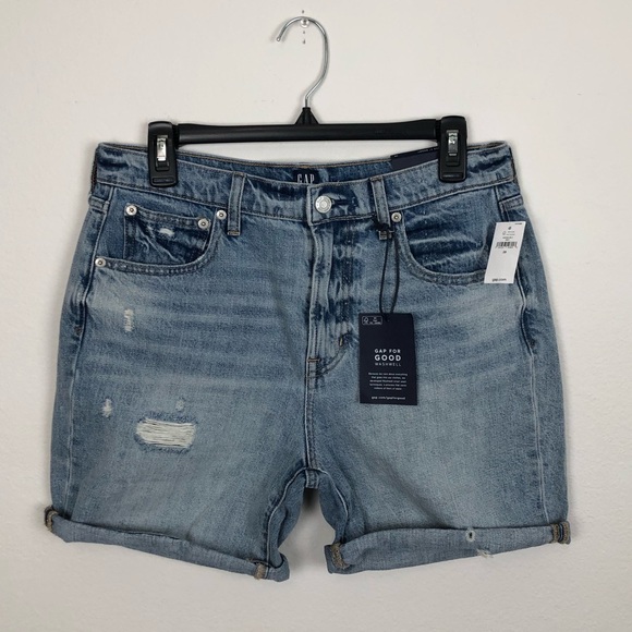 GAP Pants - NEW Gap High Rise 7” Distressed Jean Short Size 28